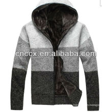13STC5832 winter fashion men cotton cardigan sweater with hood